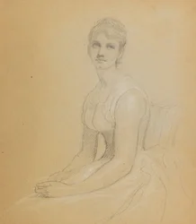 Skizze für das Porträt einer Frau